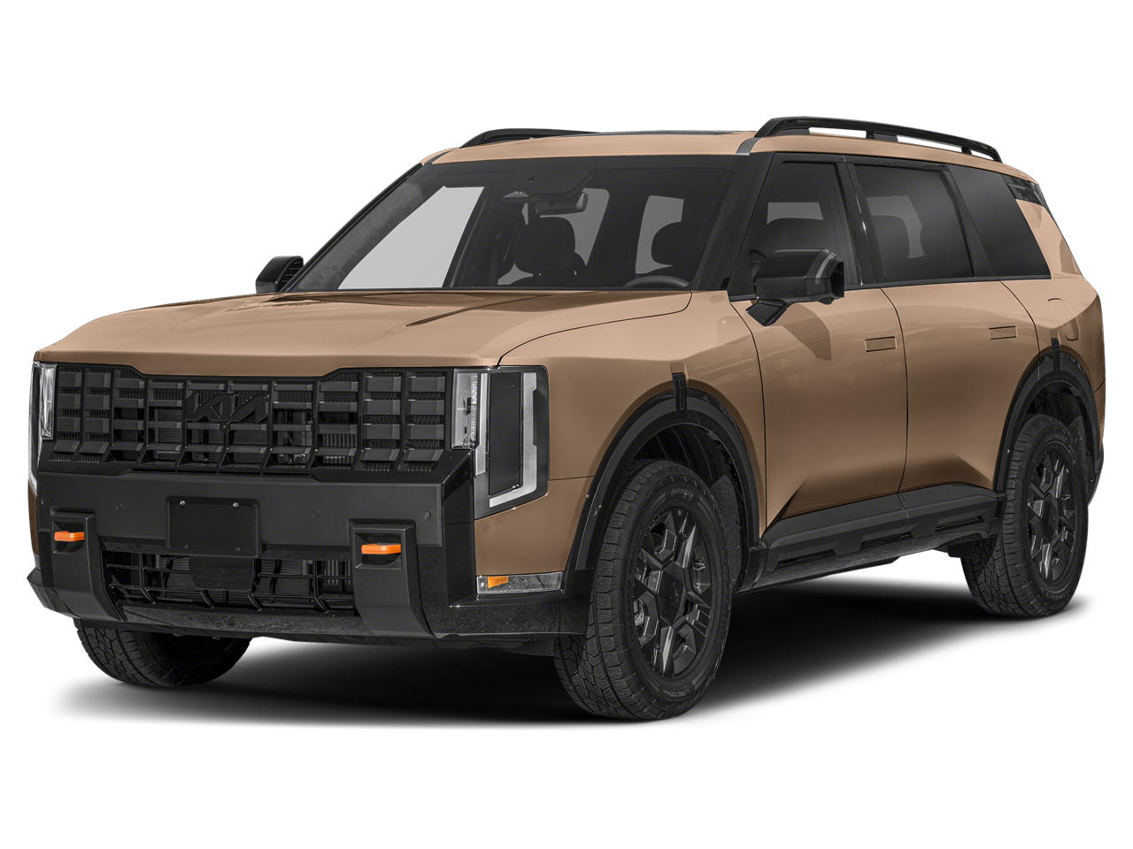 2027 Kia Telluride X-Pro SX-Prestige in Terrain Brown — front three-quarter view