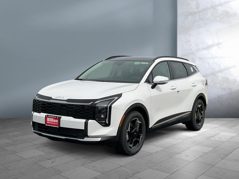 2026 Kia Sportage EX in White — front three-quarter view