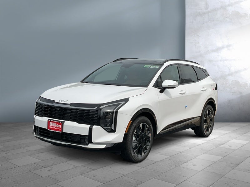 2026 Kia Sportage SX-Prestige in White — front three-quarter view