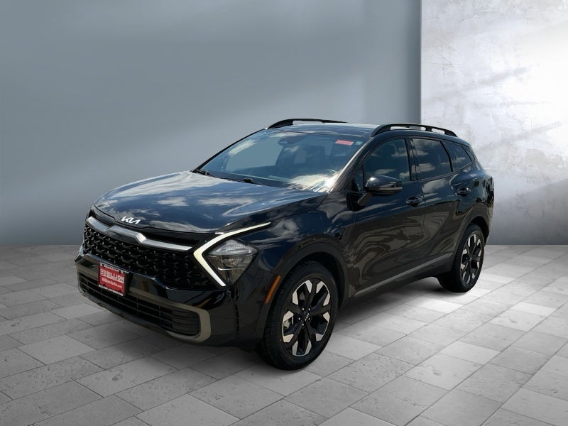 2023 Kia Sportage X-Line in Ebony Black — front three-quarter view