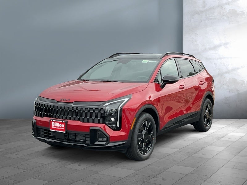 2026 Kia Sportage X-Line in Runway Red — front three-quarter view