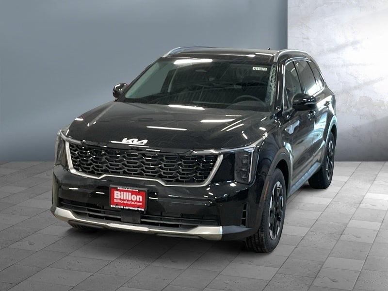 2025 Kia Sorento S in Black — front three-quarter view