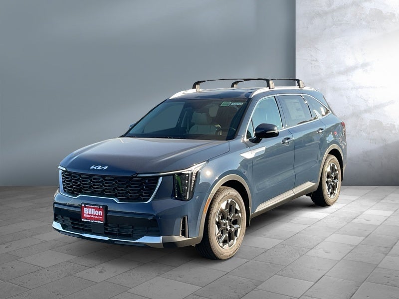 2026 Kia Sorento S in Blue — front three-quarter view