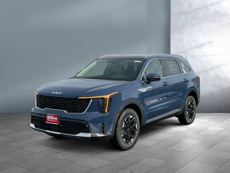 2026 Kia Sorento S in Blue — front three-quarter view