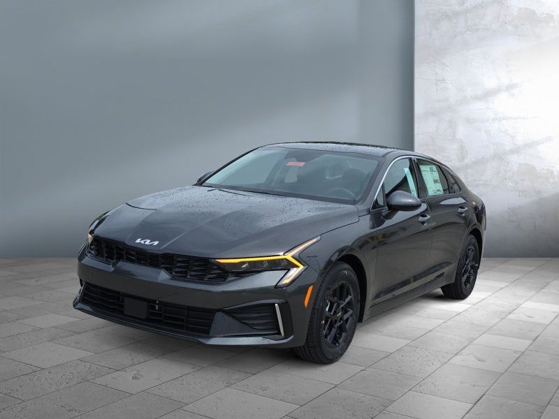 2026 Kia K5 LXS in Gray — front three-quarter view