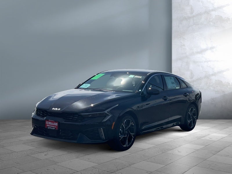 2026 Kia K5 GT-Line in Aurora Black Pearl — front three-quarter view