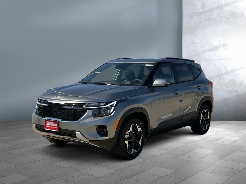 2026 Kia Seltos S in Steel Gray — front three-quarter view