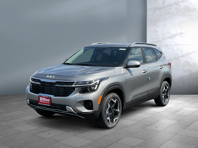 2026 Kia Seltos S in Steel Gray — front three-quarter view