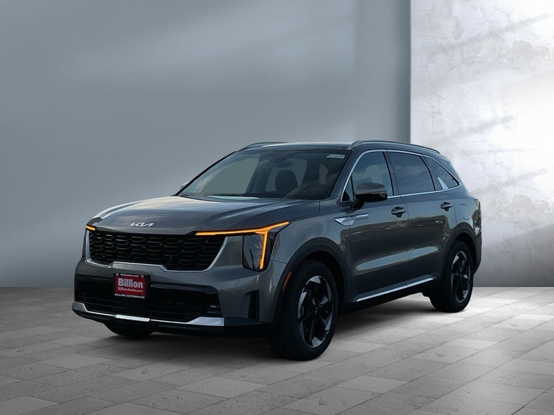 2026 Kia Sorento Hybrid EX in Volcanic Sand — front three-quarter view